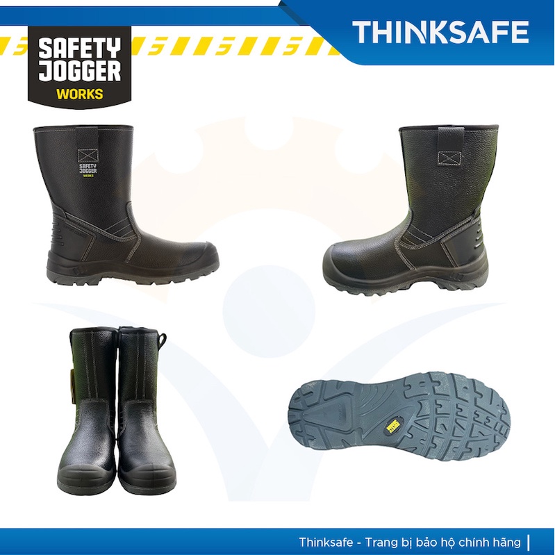 Ủng bảo hộ Safety Jogger Bestboot S3 da cao cấp, đế sắt mũi thép, chống nước chịu nhiệt, dùng trong kho lạnh, nhà xưởng
