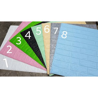 xốp dán tường giả gạch kích thước 70x77cm dày 3mm có keo sẵn