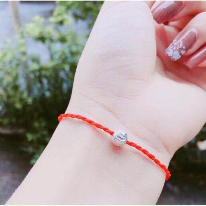 [FLASH SALE] chỉ đỏ mix bi bạc may mắn người lớn trẻ nhỏ đeo được