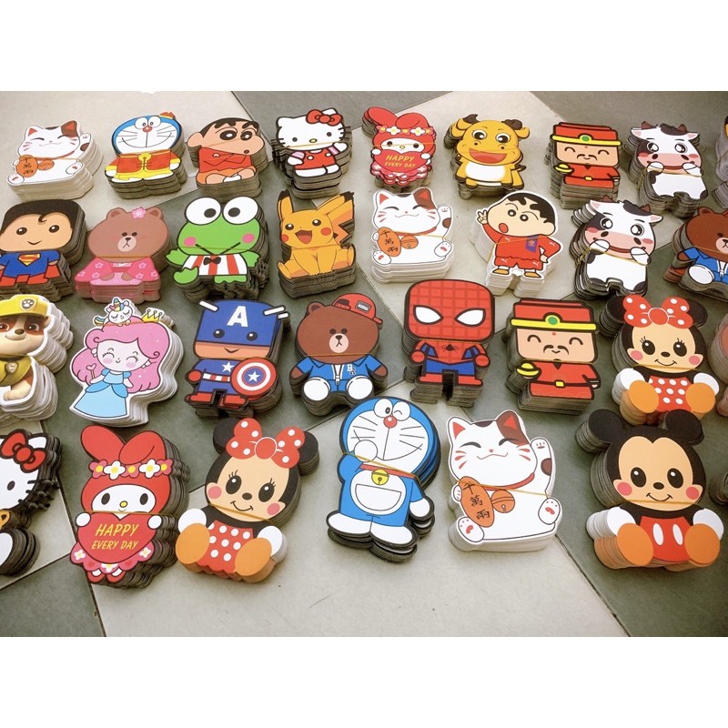 Combo 50 Bao Lì xì TẾT Nhâm Dần năm 2022 Chibi Hoạt Hình siêu hot cho bé