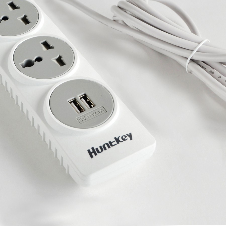 [Review Thực Tế] Ổ Cắm điện đa năng 2 cổng USB và 3 ổ cắm và 3 ổ USB - 2 USB Chính Hãng HuntKey Chống Điện Giật Đa Năng