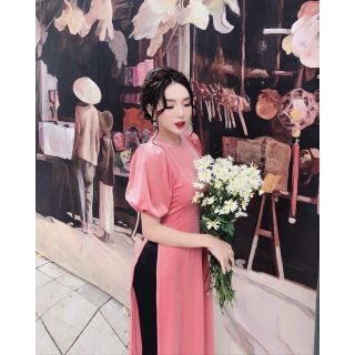 Áo dài cách tân tay phồng