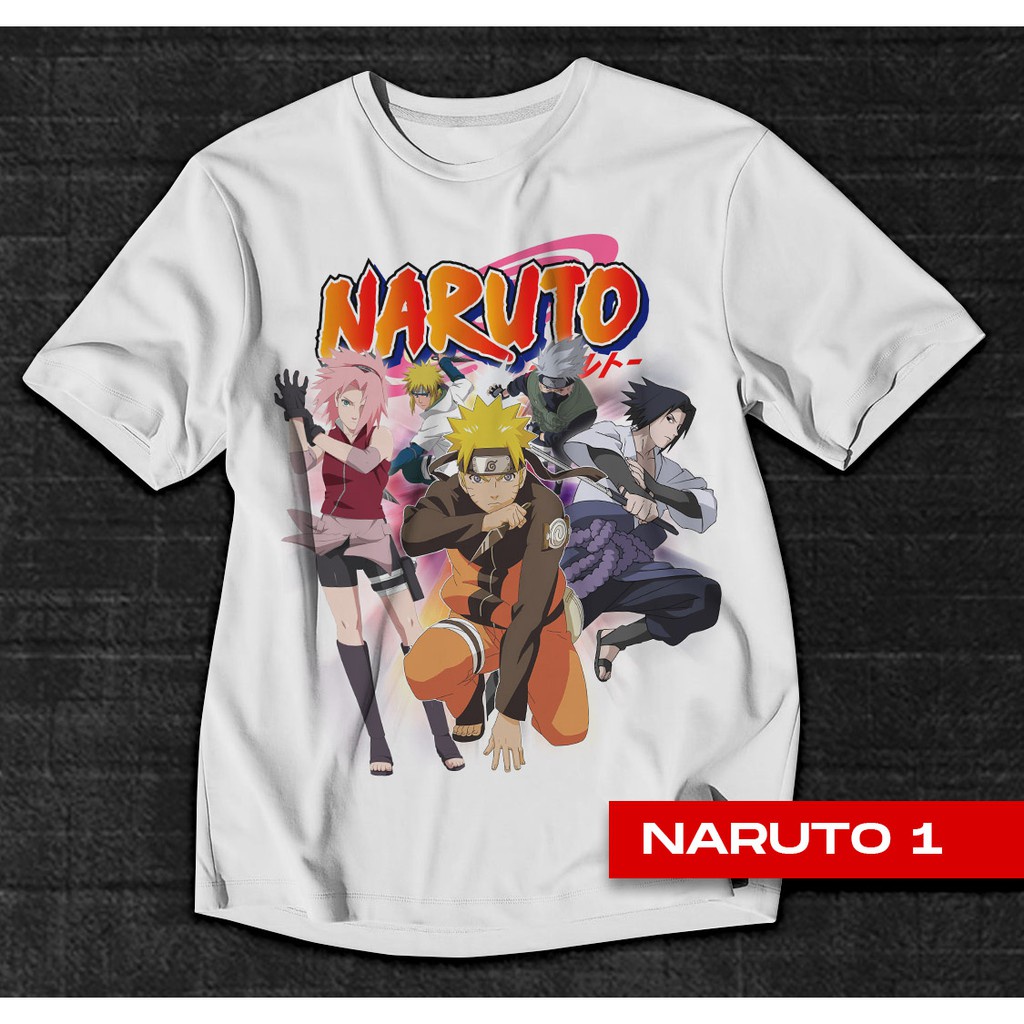 Áo Naruto-BST áo thun in hình Naruto Sasuke Sakura Anime cực chất