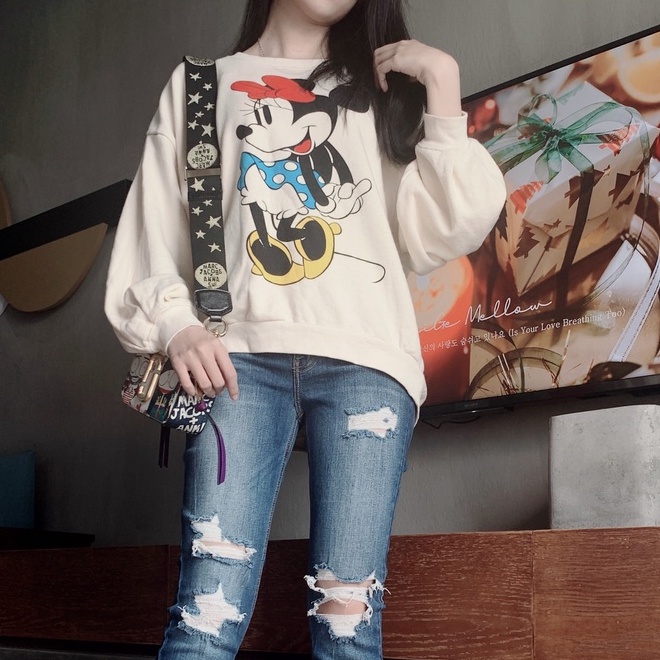 Áo sweater nữ tay dài phong cách Hàn Quốc