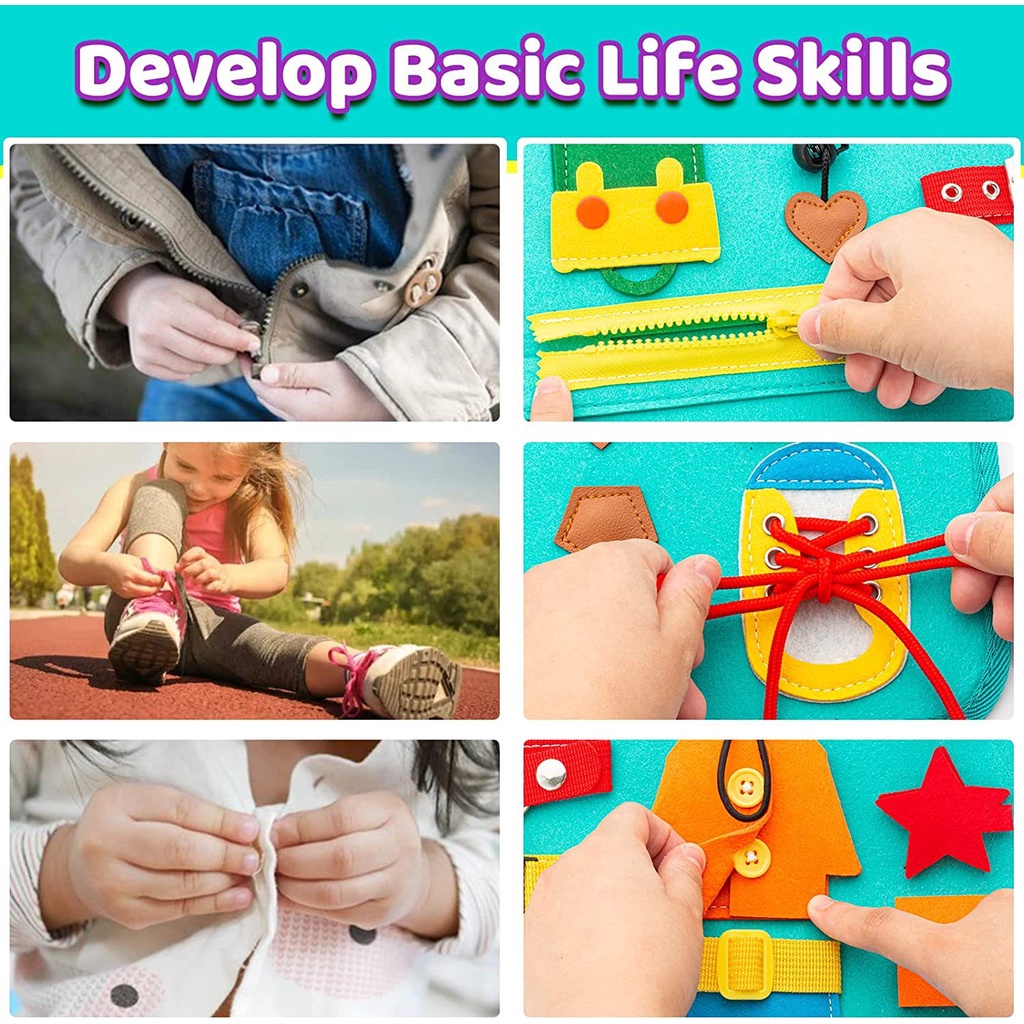 Bảng đồ chơi montessori JOLLYBABY hỗ trợ giáo dục sớm làm quà tặng Giáng sinh/ sinh nhật/ năm mới cho trẻ em