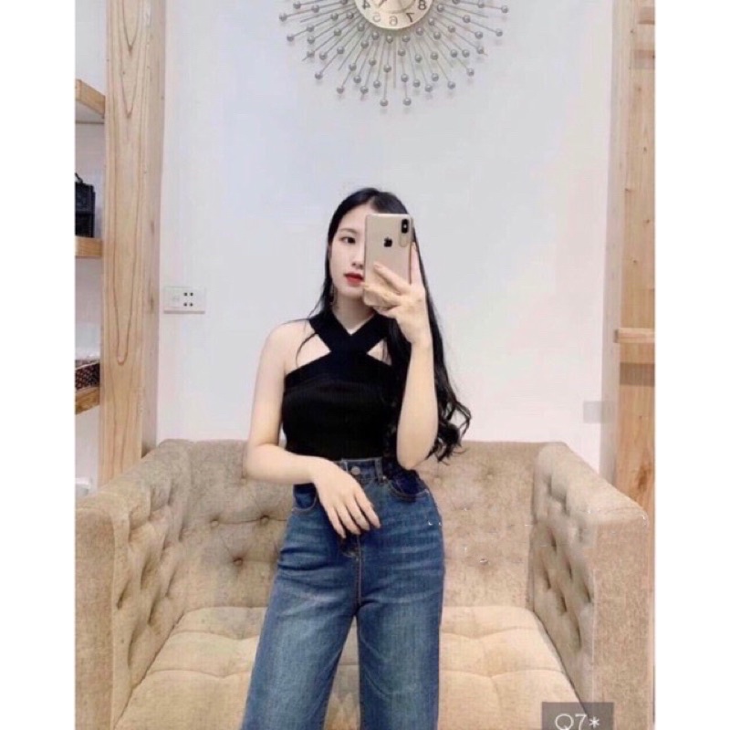 Áo 2 dây đắp chéo cổ yếm - mua hóa đơn trên 300k được tặng 1 phần quà từ shop CAROTSHOP | BigBuy360 - bigbuy360.vn