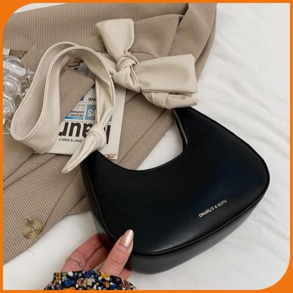 Túi xách nữ da mềm, túi kẹp nách nữ bản to dây đeo vải thắt nơ - LAHEE 104.03 | BigBuy360 - bigbuy360.vn