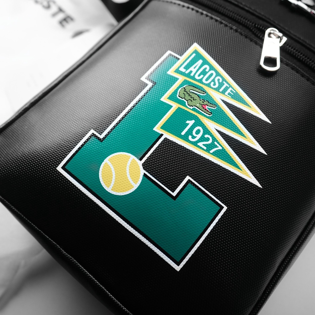🐊TÚI ĐEO CHÉO NAM NỮ BAG SHOULDER LACOSTE1927 NEW2022 L03🐊 -vải 100% da
