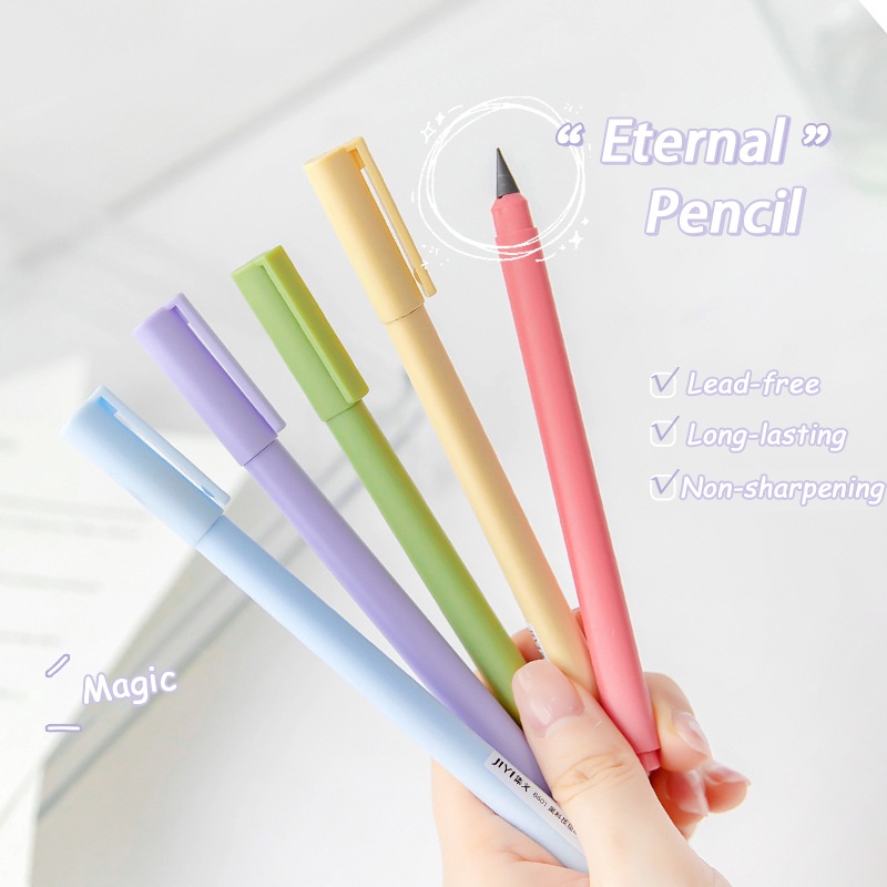 Macaron Eternal Pencil Magic Pencil HB Pencil Bút chì viết không giới hạn Bút chì không mài để viết Quà tặng cho trẻ em
