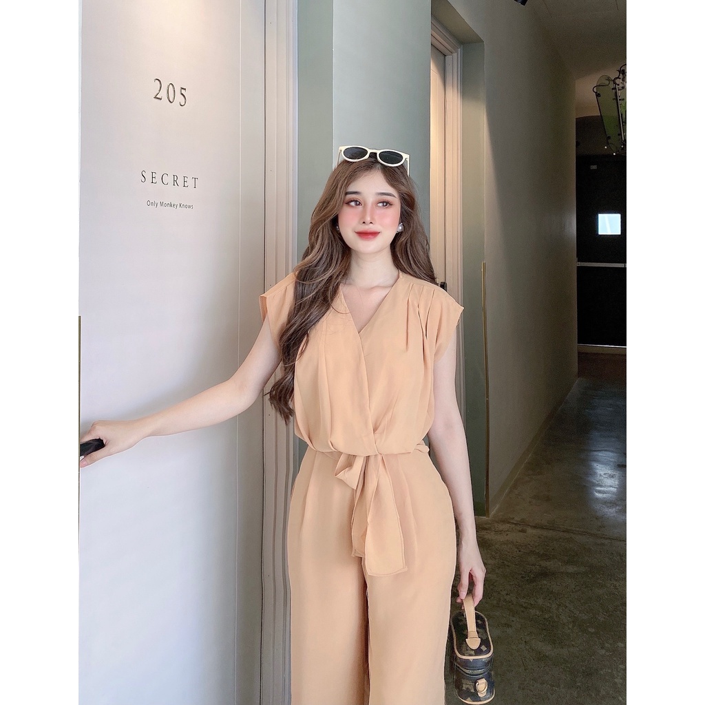 Bộ Quần Áo Nguyên Set Quần Phối Áo Xếp Ly Vai Quần Suông Màu Xanh Nude Cam Hàng Hiệu Form Dáng Chuẩn Thoải Mái Sành Điệu | BigBuy360 - bigbuy360.vn