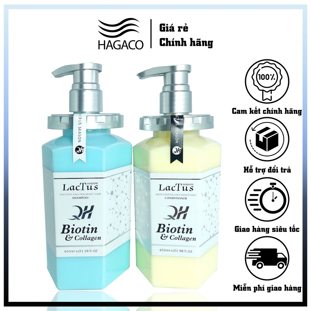 Dầu gội Biotin Lactus Season giảm rụng tóc, ngăn gàu nuôi dưỡng từ chân tóc QH Lactus CT84