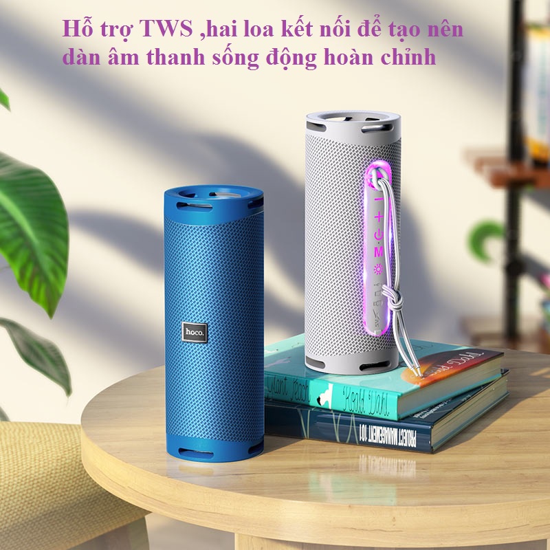 Loa bluetooth Hoco HC9 kết nối usb thẻ nhớ AuX đèn led chuyển màu âm thanh sống động