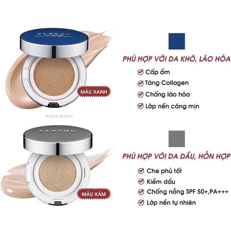 Phấn Nước KLAVUU Giúp Che Khuyết Điểm, Kiềm Dầu Tốt