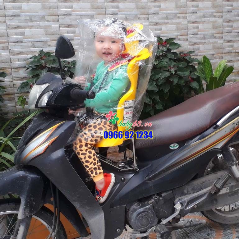 Áo mưa hình hộp Beesmart cho bé Ngồi xe máy