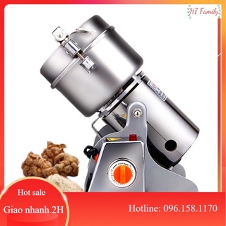 Máy xay đa năng nghiền tinh bột nghệ ngũ cốc tam thất loại 800g inox 304 sáng bóng đẹp