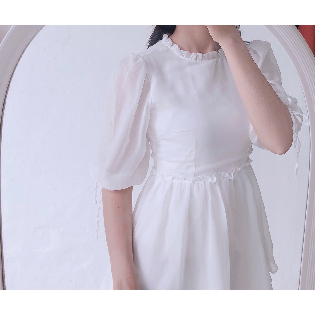 (Ảnh thật) ĐẦM BABY DOLL BÈO TẦNG TRẮNG 2LOP XÒE CÔNG CHÚA ) | BigBuy360 - bigbuy360.vn