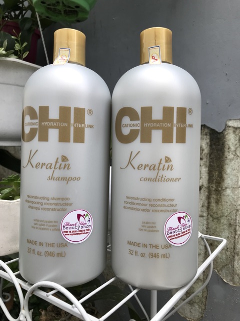 Dầu xả phục hồi tóc CHI Keratin Conditioner 946ml