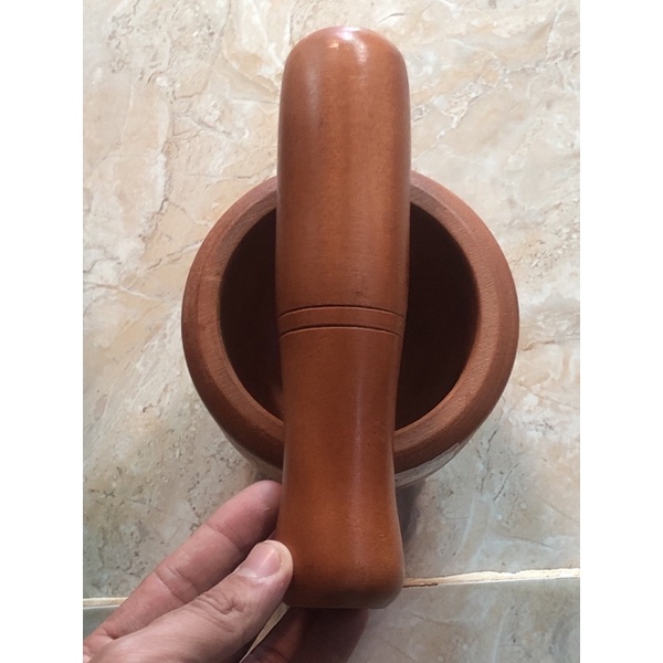 Bộ cối chày gỗ thanh điên