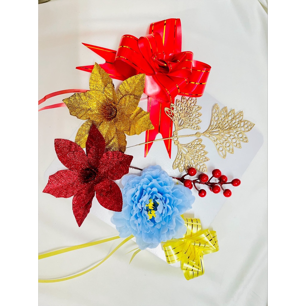 Set Đồ Trang Trí Tháp Bánh - Phụ Kiện Làm Oản Tài Lộc Trưng Bày Dịp Lễ, Tết Rước May Mắn