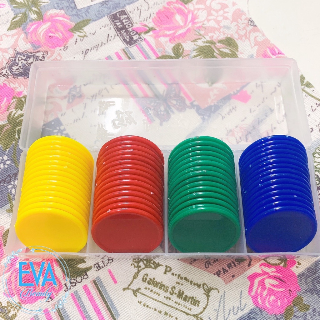 Bộ Đồ Chơi 80 Đồng Xu Nhựa Chip Poker Trơn Nhiều Màu Cao Cấp M3562