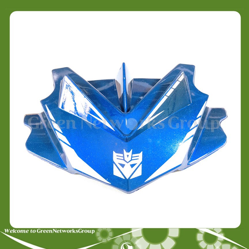 Combo ốp pô và mão sừng Exciter màu Xanh Dương Greennetworks