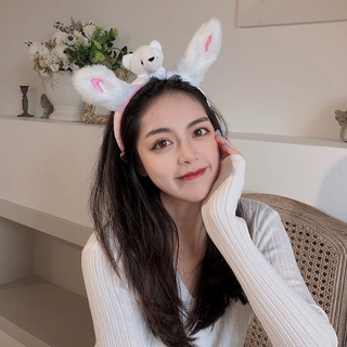 Băng Đô Cài Tóc Hình Tai Thỏ Đáng Yêu