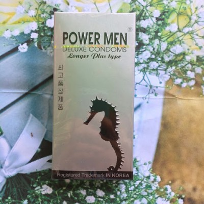 [ GIÁ SỈ ] - Bao Cao Su Cá Ngựa Bạc Powermen Longer Plus, Siêu Mỏng, ôm khít, siêu kéo dài thời gian - Hộp 12 cái