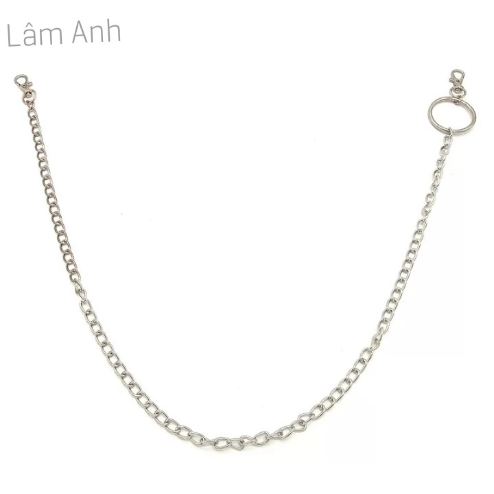 Móc Khóa Dây Xích Chain Quần Không Gỉ,Mắt Xích Kim Loại Sáng Bóng 6MM