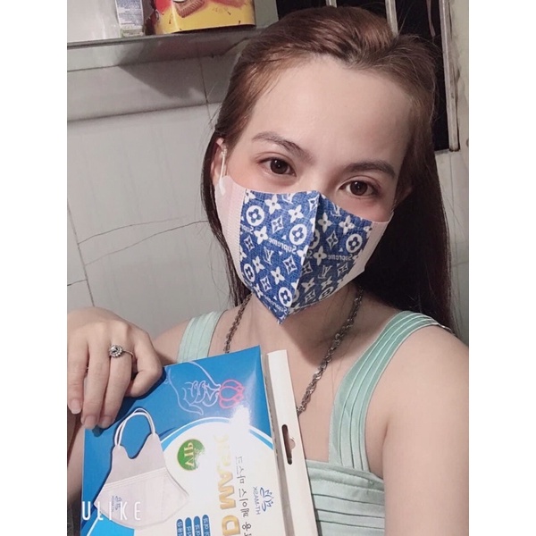 Khẩu Trang 5D Cao Cấp HT Mask Xuất Hàn Họa Tiết Siêu Xinh(Hộp 10c)
