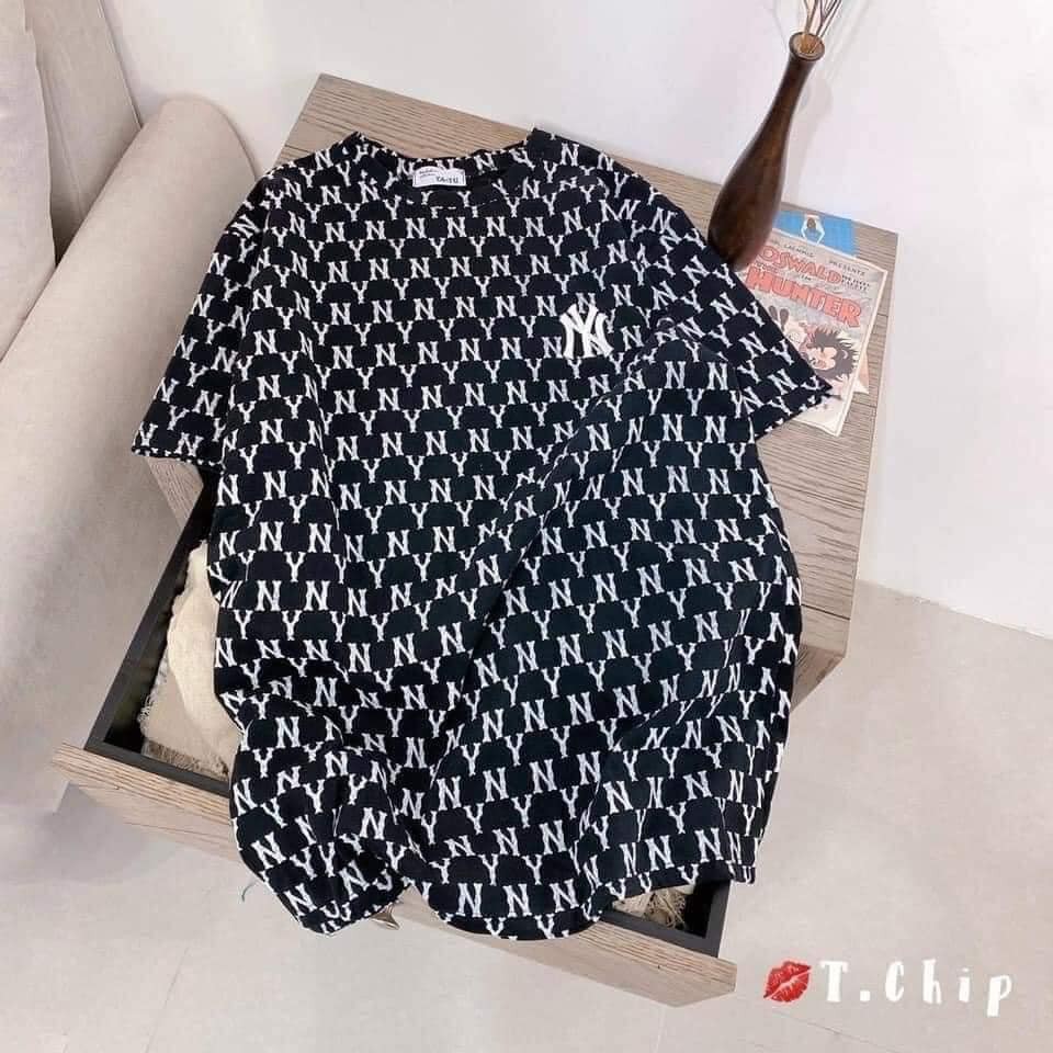 Áo Thun Unisex chữ NY nam/nữ đan fom thụng Áo Phông Thời Trang Logo NY hot hit