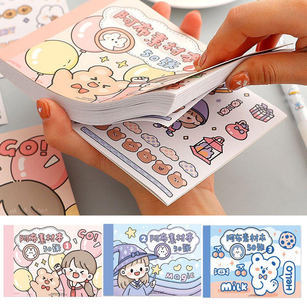 PISTA Sticker Hoạt Hình Dán Trang Trí Sổ Tay Diy