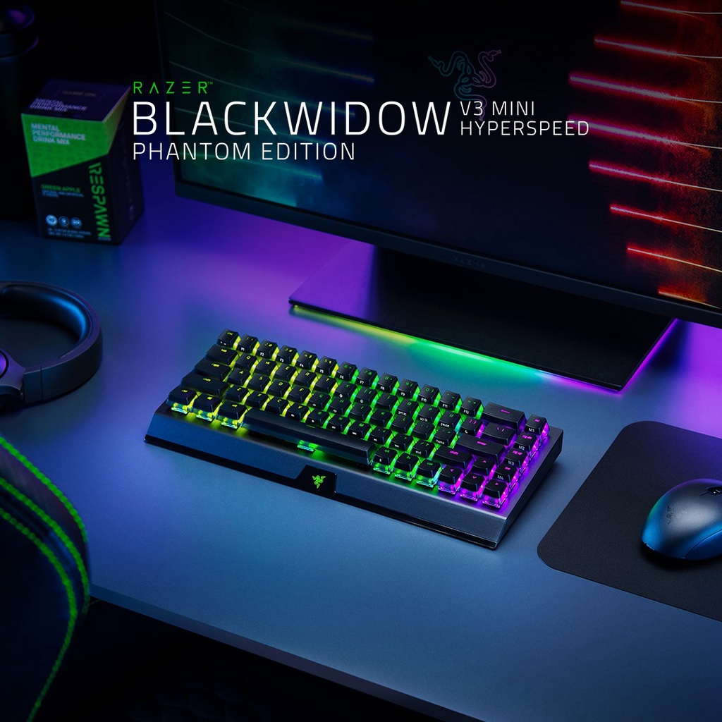 Bàn phím Razer BlackWidow V3 Mini HyperSpeed-Phantom Pudding Edition