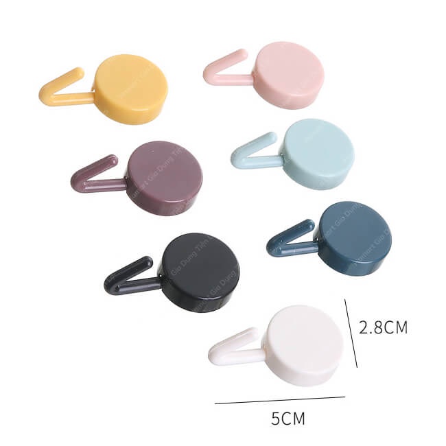 Vỉ 10 Móc Nhựa Dán Tường Treo Đồ Nhà Cửa Đa Năng Siêu Dính Decor Trang Nhã Tiện Lợi