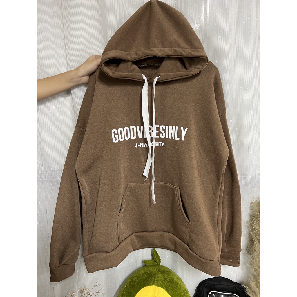 Áo hoodie nỉ ngoại học sinh oversize in good - Áo khoác nỉ form thụng họa tiết trẻ trung, phong cách đường phố Ulzzang