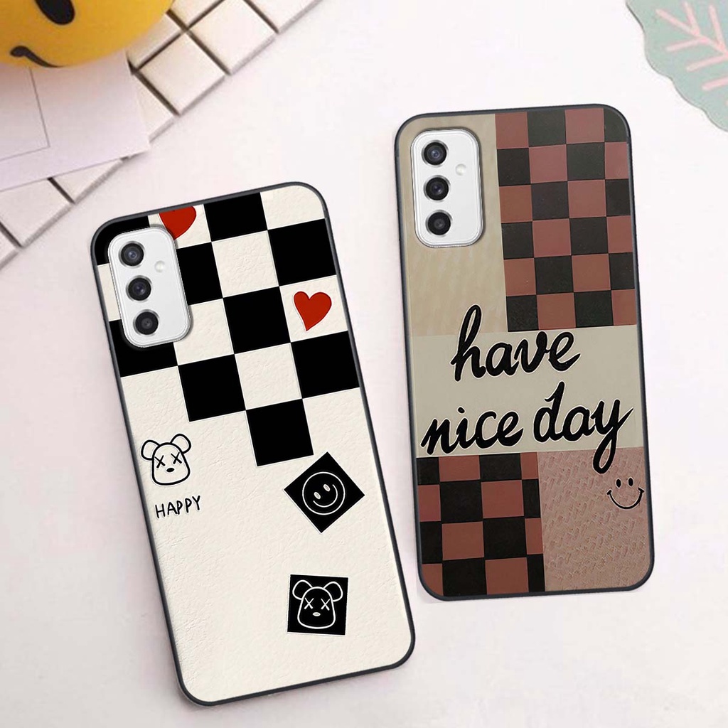 Ốp Samsung M52 5G caro trái tim cá tính, thời trang siêu đẹp, siêu phong cách