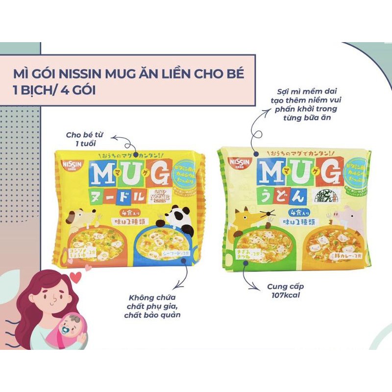 Mỳ MUG xanh / vàng cho bé