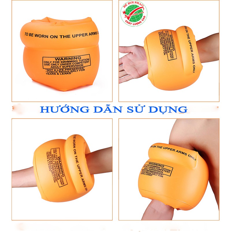 Phao đeo tay tập bơi cho trẻ em, người lớn (02 phao tay) phao bơi cho bé an toàn, chất lượng chuẩn loại 1