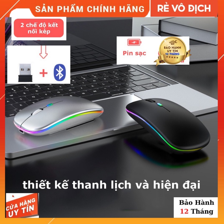 Chuột Máy Tính Không Dây A2 Pro Dùng Pin Sạc,Chuột Bluetooth Click Không Gây Tiếng Ồn, Hàng Cao Cấp Bảo Hành 1 Năm