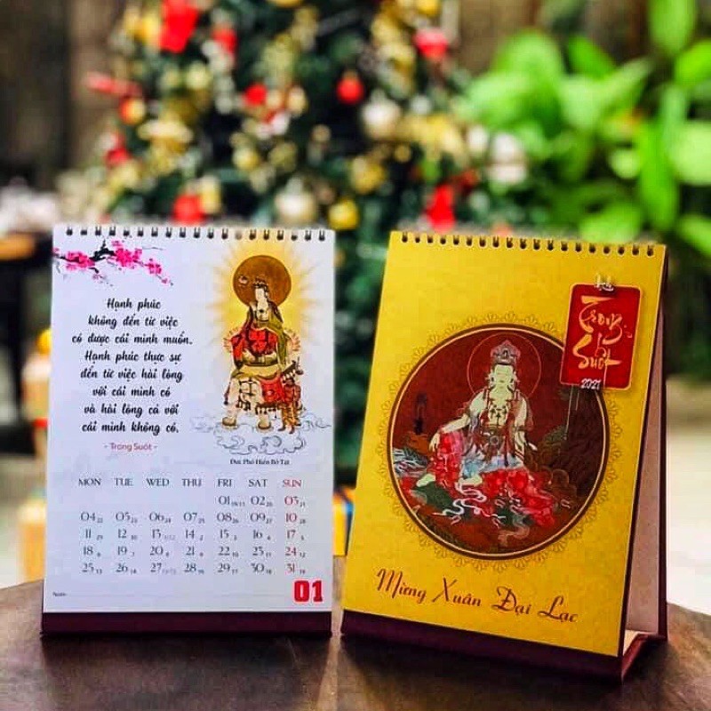 Lịch Trong Suốt 2021 Tết Tân Sửu - Lịch Phật để bàn 3 trong 1: Bình An - Truyền Cảm Hứng - Từ Thiện | BigBuy360 - bigbuy360.vn