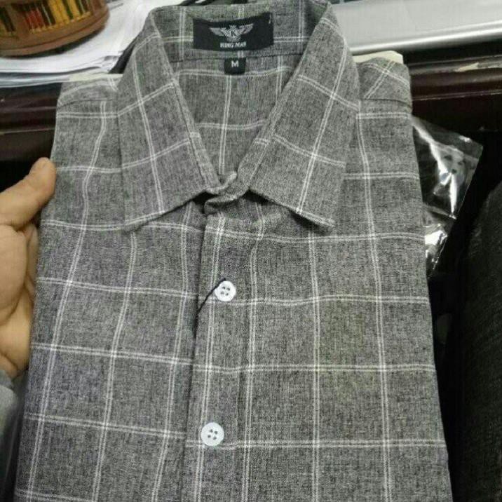 Áo sơ mi nam họa tiết kẻ cao cấp hàng vnxk chát vải dày min không xù | BigBuy360 - bigbuy360.vn