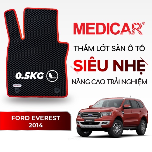 MEDICAR - Thảm Lót Sàn ô tô Ford Everest (2022 -&gt; Hiện tại) Khách note 1/2 Cầu