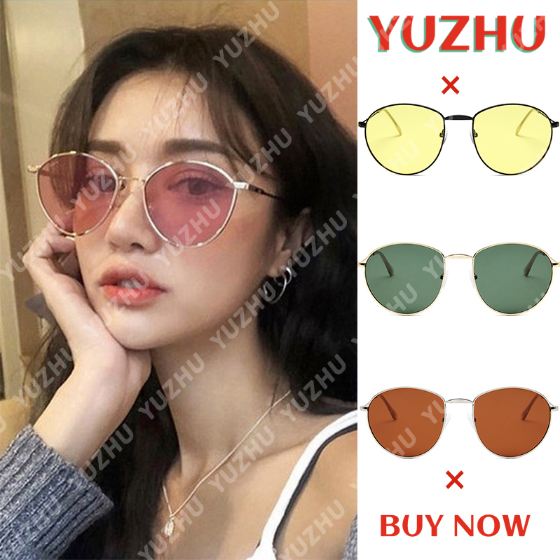 Kính Mát Gọng Tròn Phong Cách Retro Cho Nữ