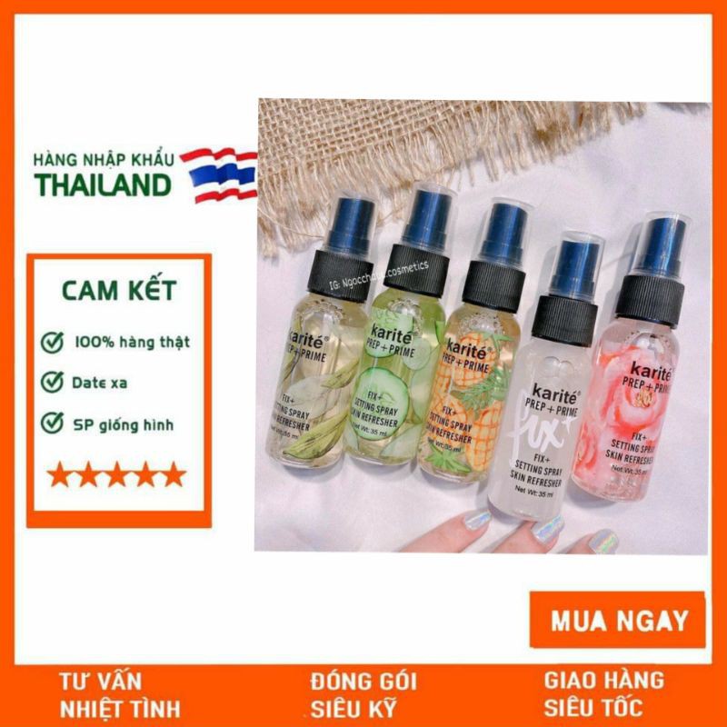 Xịt 2in1 Dưỡng Ẩm Trước Trang Điểm Và Khoá Nền Trang Điểm Karite Pre + Prime 35ml