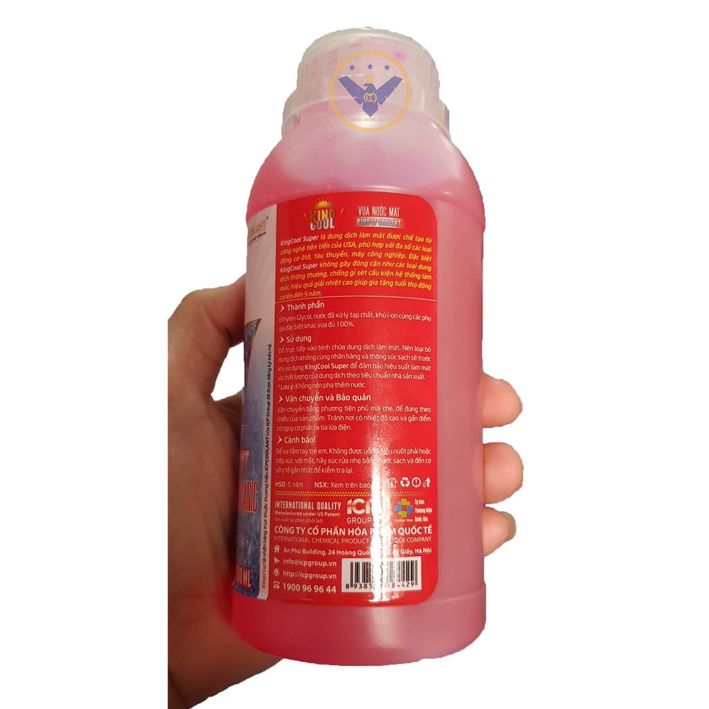 COMBO 2 nước làm mát động cơ xe ô tô, tàu thuyền [màu đỏ] KINGCOOL Super can 4L