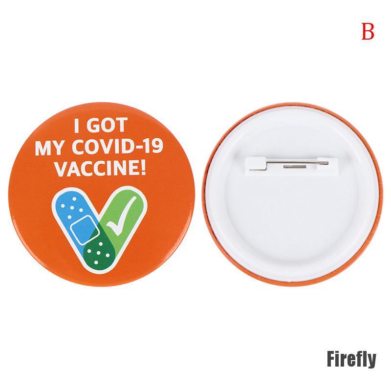 1 Huy Hiệu Cài Áo Hình Logo vắc-xin Thời Trang