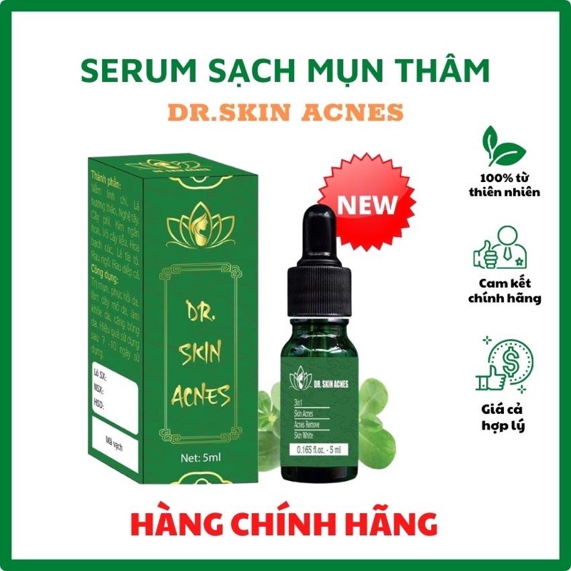 Serum Dr.Skinacnes xoá mụn thâm se lỗ chân lông 5ml