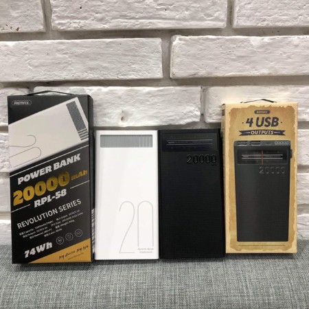 Sạc dự phòng Remax 20000 mAh 4 cổng USB chính hãng