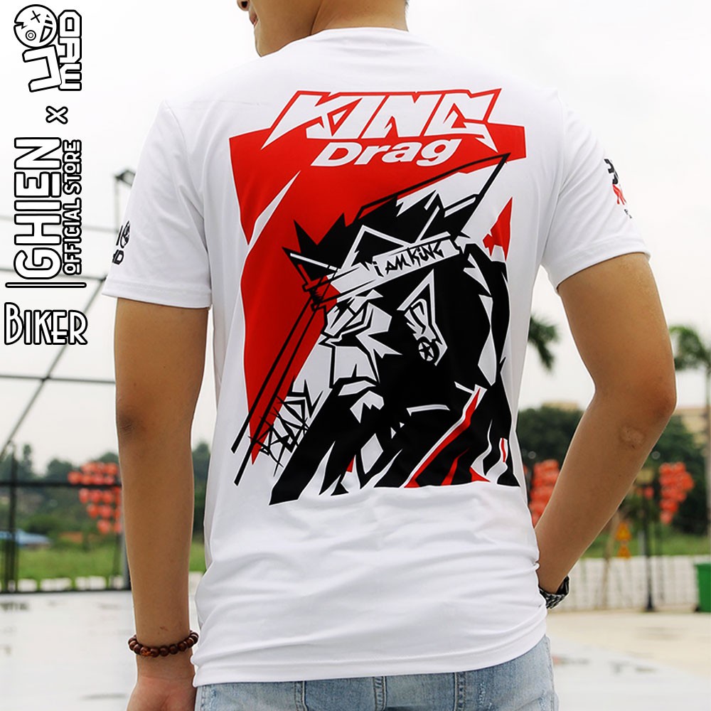 Áo thun UMAD unisex racing biker King Drag 3D thái lan nam nữ tay ngắn