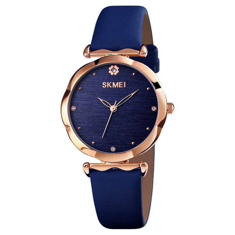 Đồng Hồ Nữ Skmei SK03 Chính Hãng Dây Da Thời Trang Mặt Đính Đá