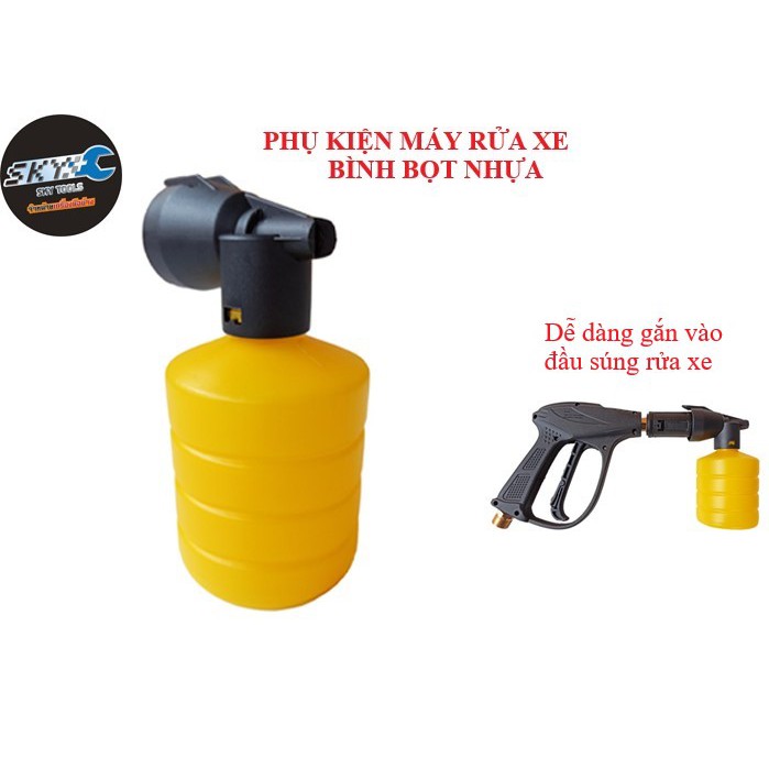Bình bọt dùng cho máy rửa xe gia đình, Bình nhựa, Dung tích 330ml